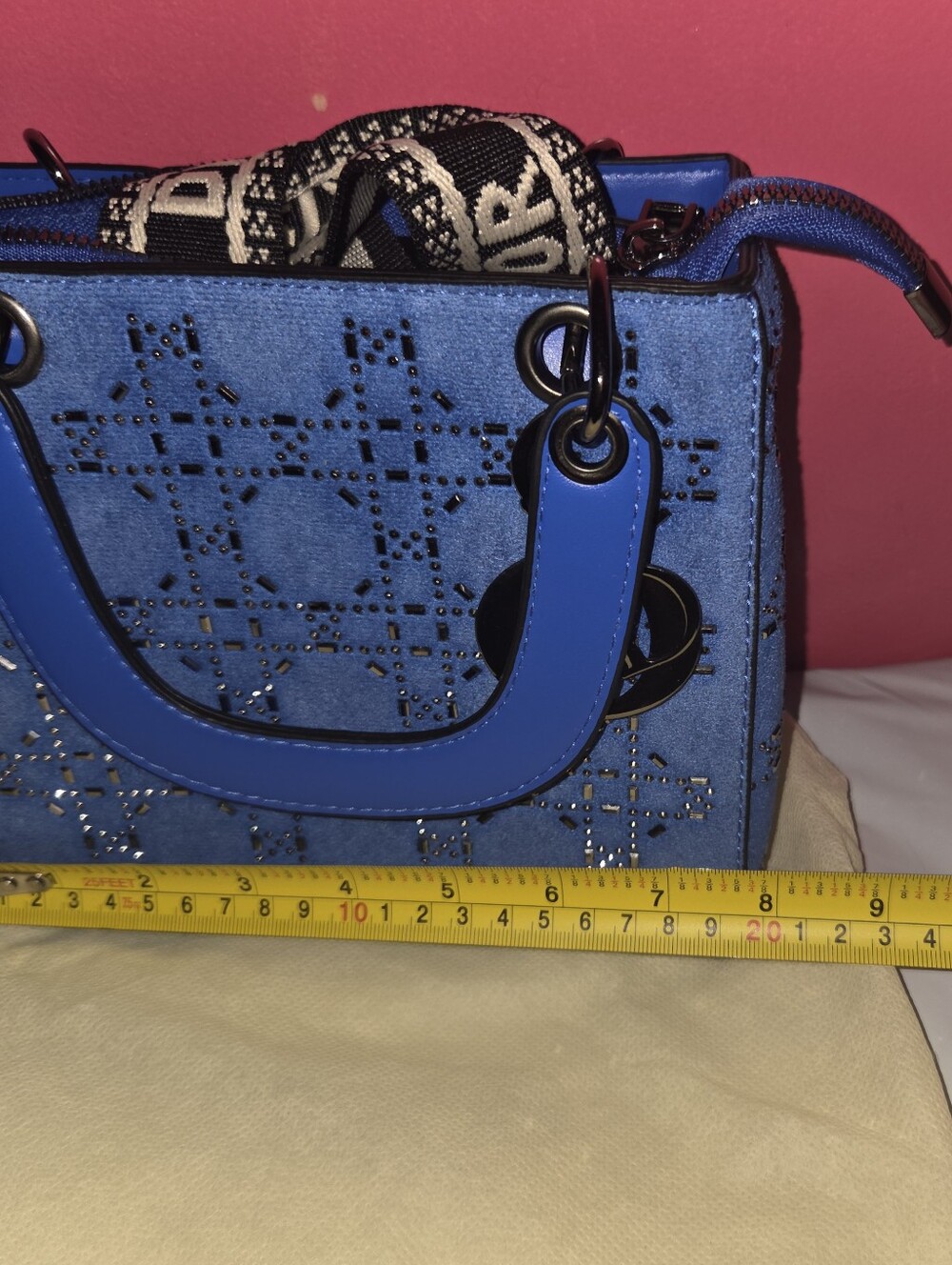 Blue Studded Women's Bag Crossbody Bag